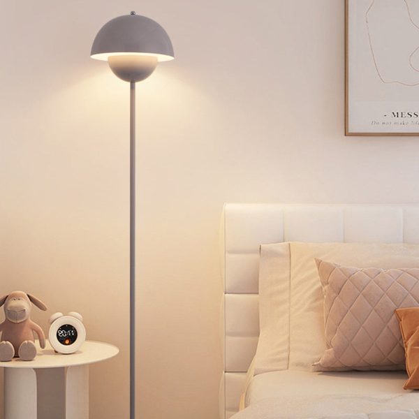 Contemporary Scandinavian Mushroom Hardware Iron Lampshade 1 - Light Standing Floor Lamp For Living Room - Image 3