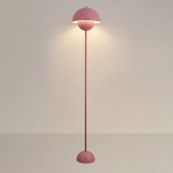 Contemporary Scandinavian Mushroom Hardware Iron Lampshade 1 - Light Standing Floor Lamp For Living Room - Image 15