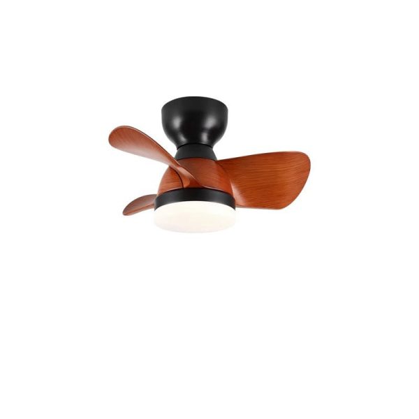 Contemporary Retro Three Fan Blades ABS Iron Acrylic LED Downrods Ceiling Fan Light For Dining Room - Image 12