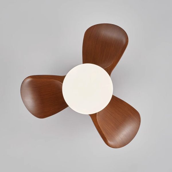 Contemporary Retro Three Fan Blades ABS Iron Acrylic LED Downrods Ceiling Fan Light For Dining Room - Image 7