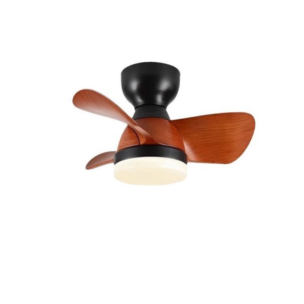 Contemporary Retro Three Fan Blades ABS Iron Acrylic LED Downrods Ceiling Fan Light For Dining Room - Image 11