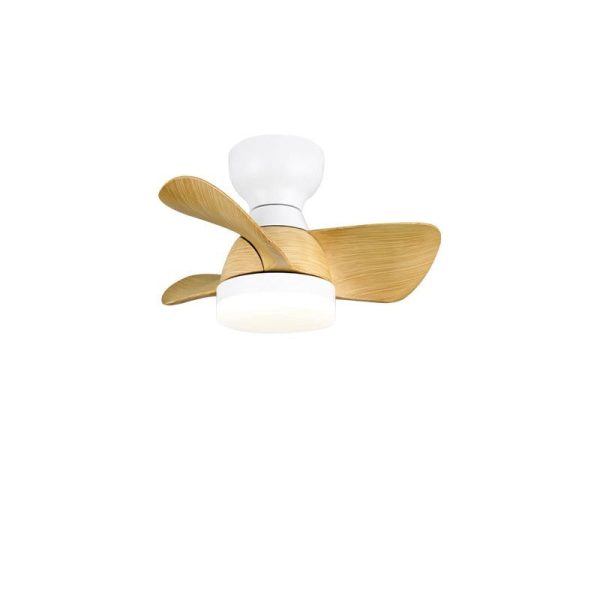 Contemporary Retro Three Fan Blades ABS Iron Acrylic LED Downrods Ceiling Fan Light For Dining Room - Image 13