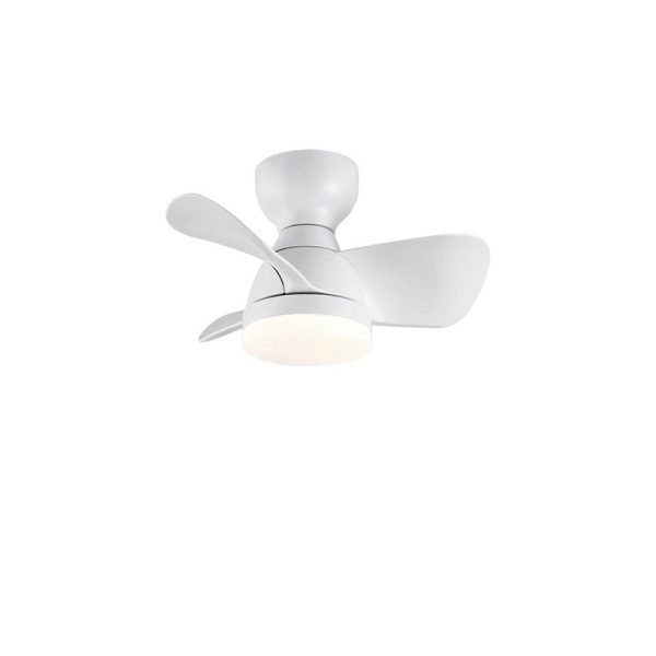 Contemporary Retro Three Fan Blades ABS Iron Acrylic LED Downrods Ceiling Fan Light For Dining Room - Image 15