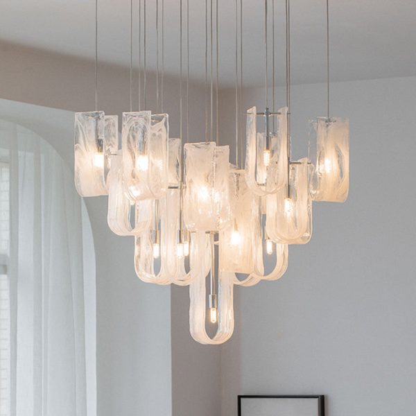 Traditional French Dome Round Geometry Transparent Glass Carbon Steel 1/7/13/19 - Light Chandelier For Living Room - Image 18