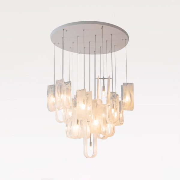Traditional French Dome Round Geometry Transparent Glass Carbon Steel 1/7/13/19 - Light Chandelier For Living Room - Image 20