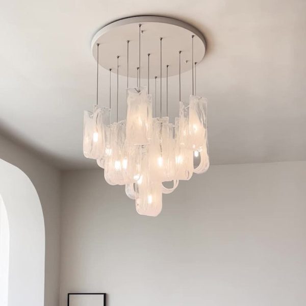 Traditional French Dome Round Geometry Transparent Glass Carbon Steel 1/7/13/19 - Light Chandelier For Living Room - Image 16