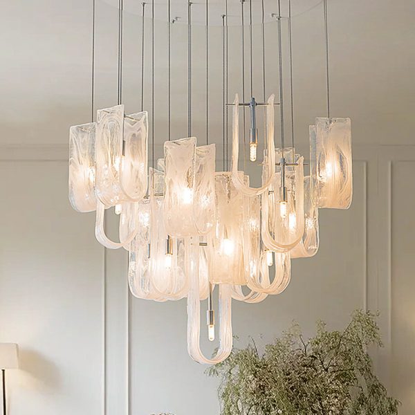 Traditional French Dome Round Geometry Transparent Glass Carbon Steel 1/7/13/19 - Light Chandelier For Living Room - Image 19