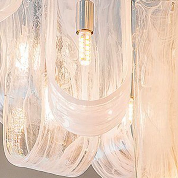 Traditional French Dome Round Geometry Transparent Glass Carbon Steel 1/7/13/19 - Light Chandelier For Living Room - Image 12