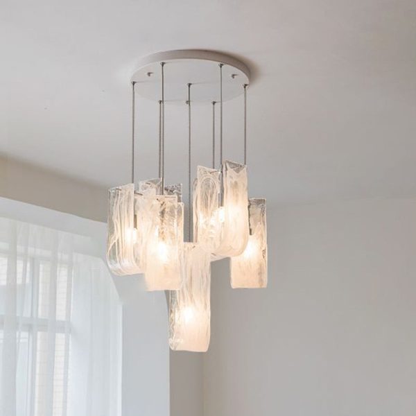 Traditional French Dome Round Geometry Transparent Glass Carbon Steel 1/7/13/19 - Light Chandelier For Living Room - Image 15