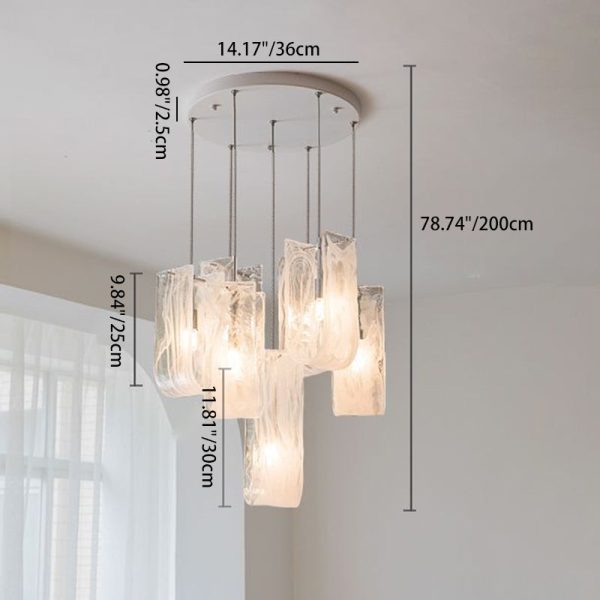 Traditional French Dome Round Geometry Transparent Glass Carbon Steel 1/7/13/19 - Light Chandelier For Living Room - Image 5