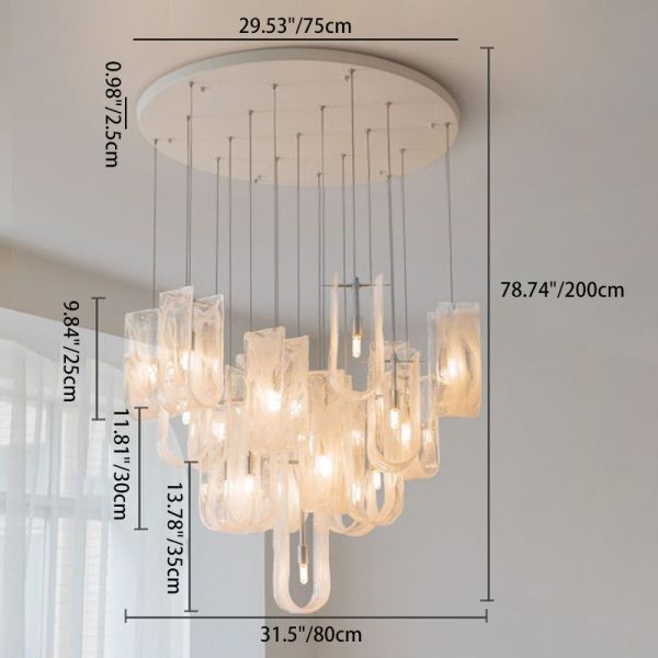 Traditional French Dome Round Geometry Transparent Glass Carbon Steel 1/7/13/19 - Light Chandelier For Living Room - Image 7