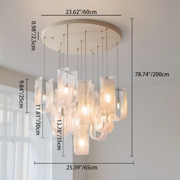 Traditional French Dome Round Geometry Transparent Glass Carbon Steel 1/7/13/19 - Light Chandelier For Living Room - Image 6
