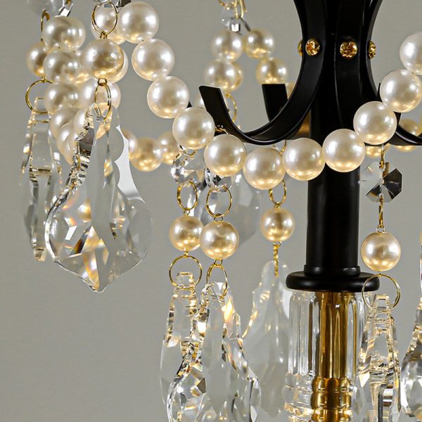Traditional French Dome Branch Curved Rod Crystal Iron Glass 14 - Light Chandelier For Living Room - Image 7