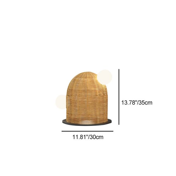 Contemporary Creative Cactus Waterproof Rubber Rattan Stainless Steel 2 - Light Standing Floor Lamp For Outdoor Patio - Image 4