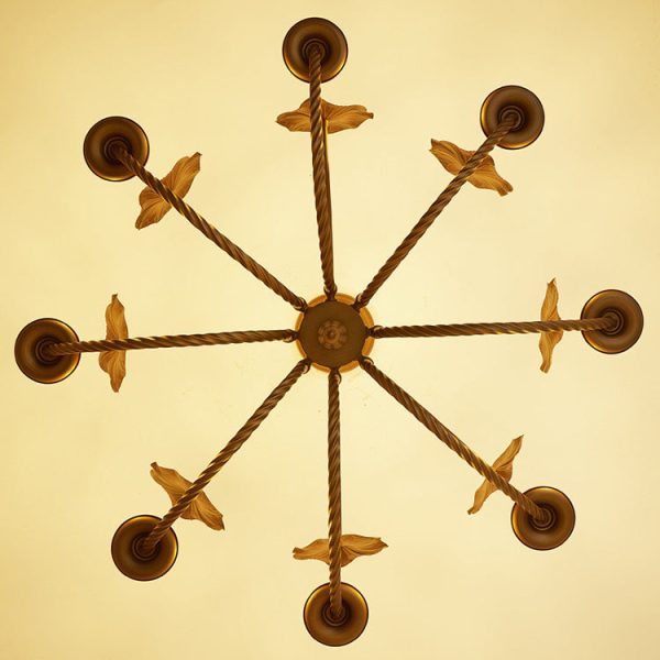 Traditional French Petunia Curved Branch Copper Glass 3/5/6/8 - Light Chandelier For Living Room - Image 11