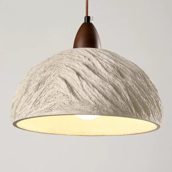 Traditional Japanese Semicircle Cement Wood 1/2/3 - Light Chandelier For Dining Room - Image 8