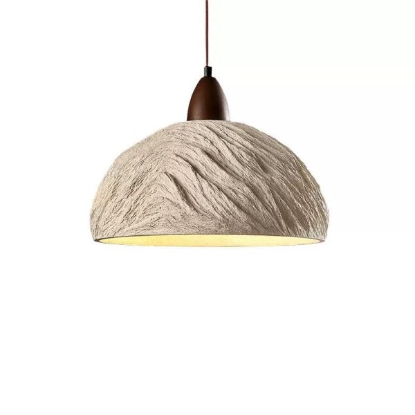 Traditional Japanese Semicircle Cement Wood 1/2/3 - Light Chandelier For Dining Room - Image 15
