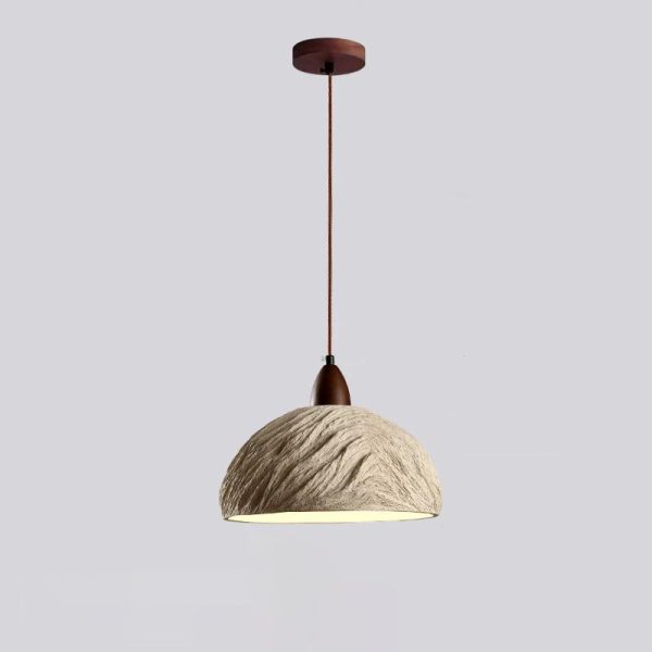 Traditional Japanese Semicircle Cement Wood 1/2/3 - Light Chandelier For Dining Room - Image 12