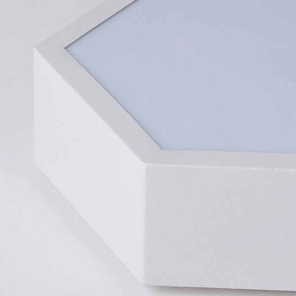 Modern Minimalist Hexagon Silicone Acrylic Aluminum Iron LED Flush Mount Ceiling Light For Living Room - Image 6