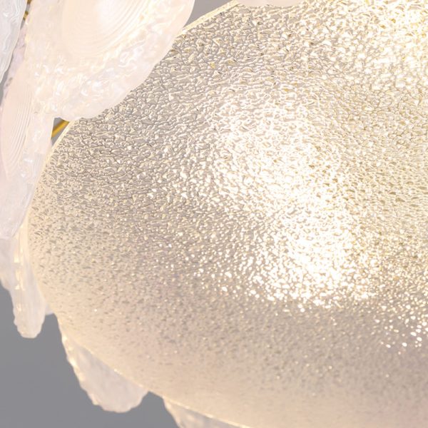 Contemporary Creative Kids Round Piece Pearl Hardware Glass 5/8 Light Semi-Flush Mount Ceiling Light For Bedroom - Image 6