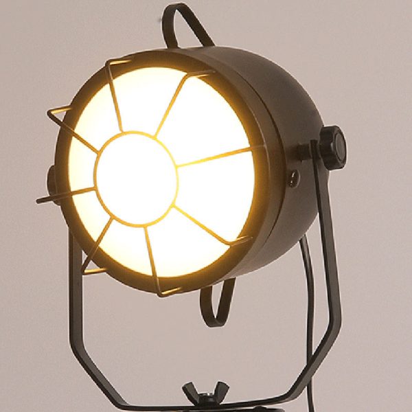 Traditional Vintage Tripod Base Cylinder Iron Wood 1-Light Table Lamp For Bedroom - Image 8
