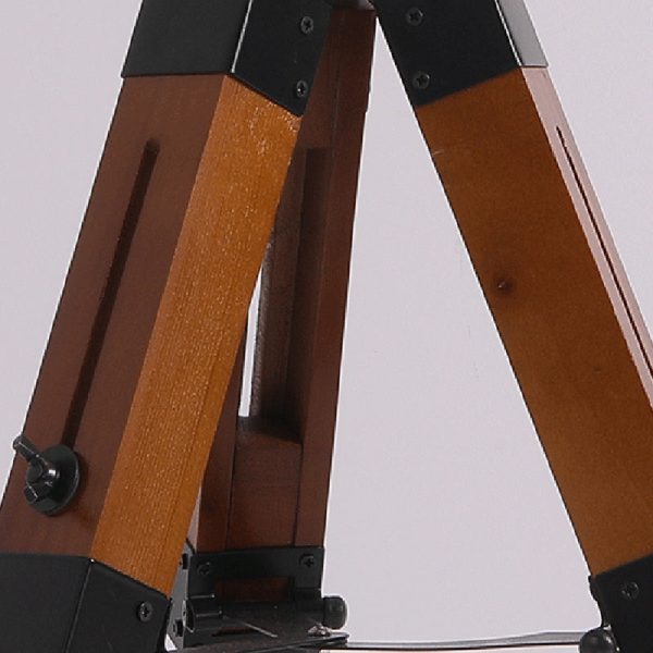 Traditional Vintage Tripod Base Cylinder Iron Wood 1-Light Table Lamp For Bedroom - Image 6
