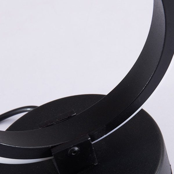 Modern Simplicity Irregular Lines Aluminum Silicone LED Table Lamp For Bedroom - Image 9