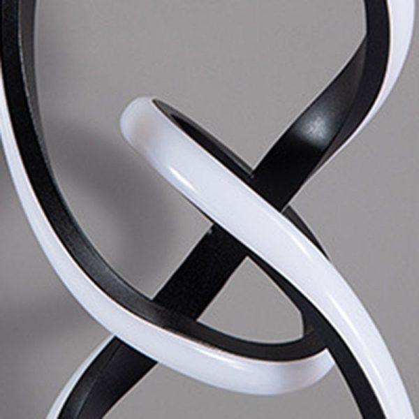 Modern Simplicity Irregular Lines Aluminum Silicone LED Table Lamp For Bedroom - Image 8
