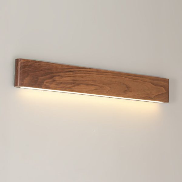 Modern Minimalist Rectangle Wood Aluminum PC Shade LED Wall Sconce Lamp For Bedroom - Image 17