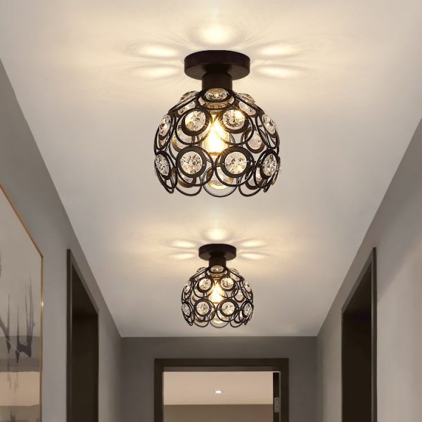 Contemporary Nordic Dome Circle Combination Iron Aluminum Frame 1-Light Semi-Flush Mount Ceiling Light For Living Room - Image 2
