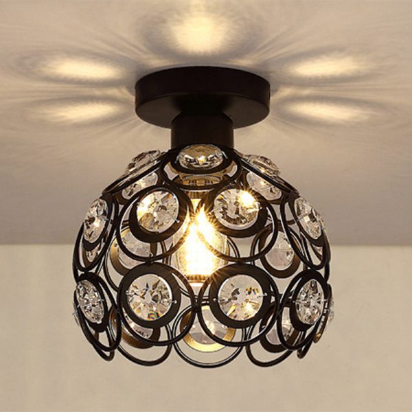 Contemporary Nordic Dome Circle Combination Iron Aluminum Frame 1-Light Semi-Flush Mount Ceiling Light For Living Room - Image 7