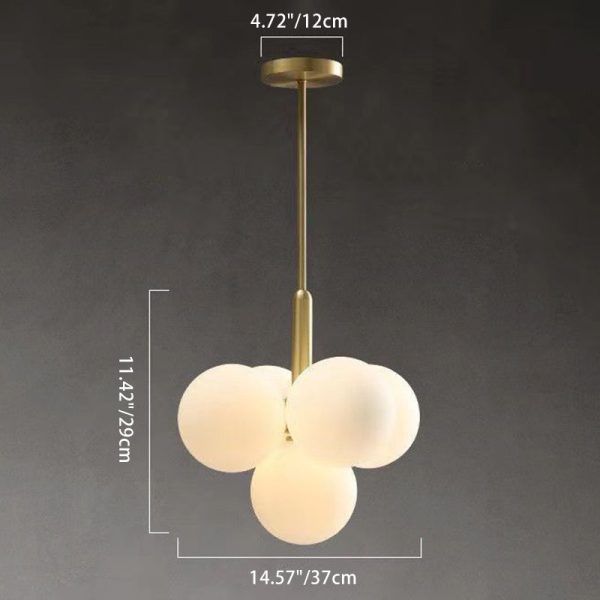 Contemporary Luxury Globe Iron Glass 5/13-Light Chandelier For Living Room - Image 4