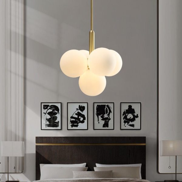 Contemporary Luxury Globe Iron Glass 5/13-Light Chandelier For Living Room - Image 2