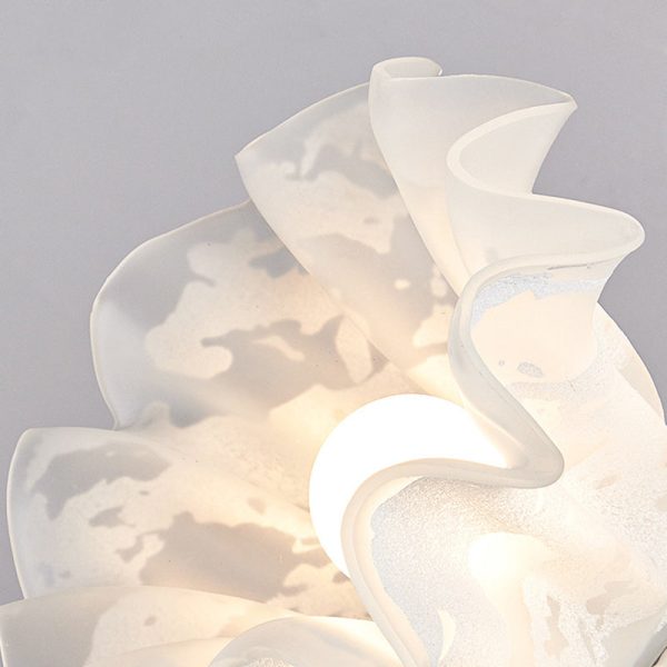 Contemporary Retro Flower Iron Glass 1-Light Wall Sconce Lamp For Living Room - Image 8