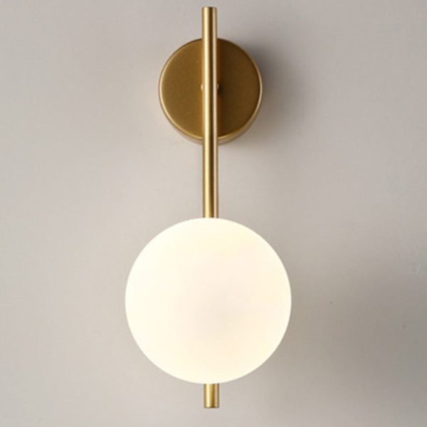 Contemporary Nordic Globe Iron Glass 1-Light Wall Sconce Lamp For Living Room - Image 7