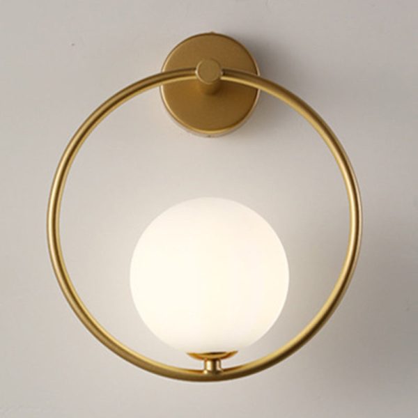 Contemporary Nordic Globe Iron Glass 1-Light Wall Sconce Lamp For Living Room - Image 9