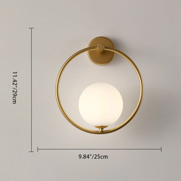 Contemporary Nordic Globe Iron Glass 1-Light Wall Sconce Lamp For Living Room - Image 5