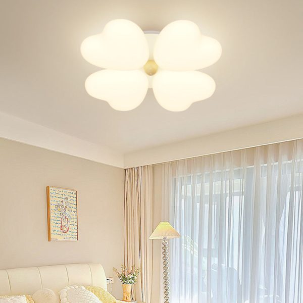 Contemporary Creative Heart Iron Plastic LED Semi-Flush Mount Ceiling Light For Bedroom - Image 10