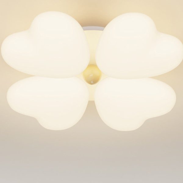 Contemporary Creative Heart Iron Plastic LED Semi-Flush Mount Ceiling Light For Bedroom - Image 11