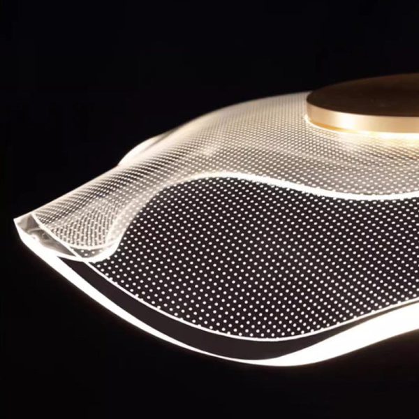 Contemporary Creative Irregular Transparent Aluminum Acrylic LED Table Lamp For Bedroom - Image 6