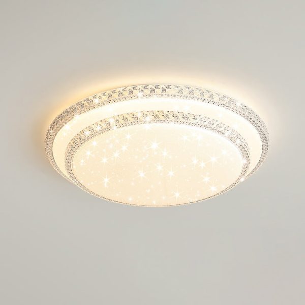 Modern Luxury Mounted Star Crystal Round Square Acrylic Iron LED Flush Mount Ceiling Light For Bedroom - Image 29