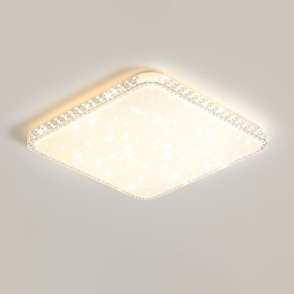 Modern Luxury Mounted Star Crystal Round Square Acrylic Iron LED Flush Mount Ceiling Light For Bedroom - Image 30