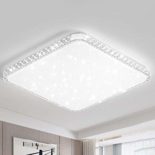 Modern Luxury Mounted Star Crystal Round Square Acrylic Iron LED Flush Mount Ceiling Light For Bedroom - Image 23