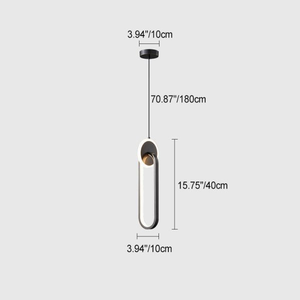 Modern Luxury Oval Round Iron Silicone Acrylic LED Pendant Light For Living Room - Image 5