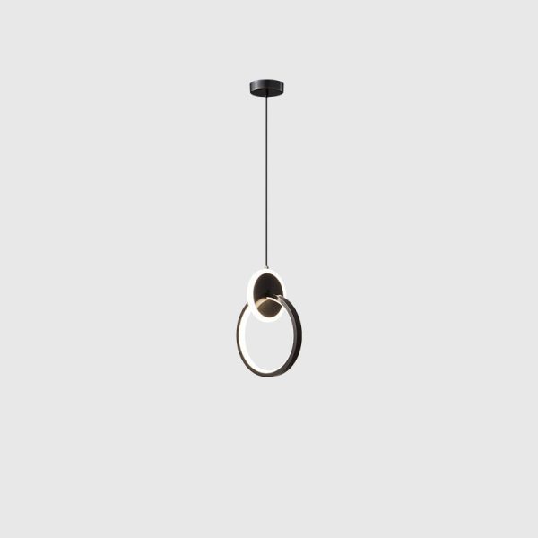 Modern Luxury Oval Round Iron Silicone Acrylic LED Pendant Light For Living Room - Image 16