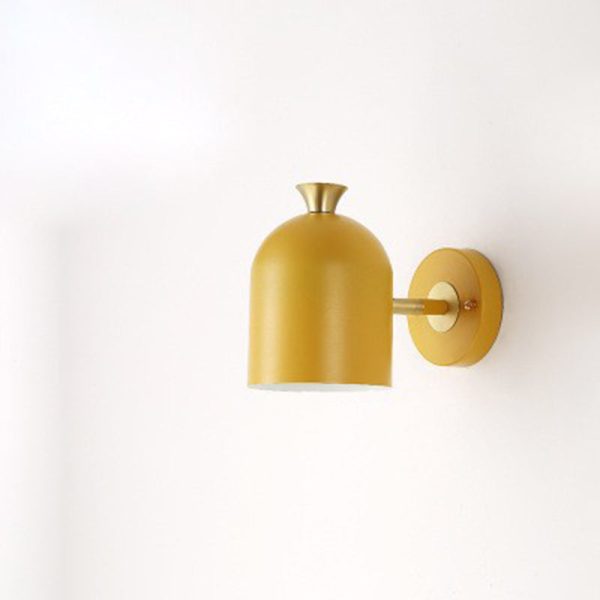 Contemporary Nordic Macaron Cone Cup Shape Glass Ball Iron Aluminum 1-Light Wall Sconce Lamp For Living Room - Image 19