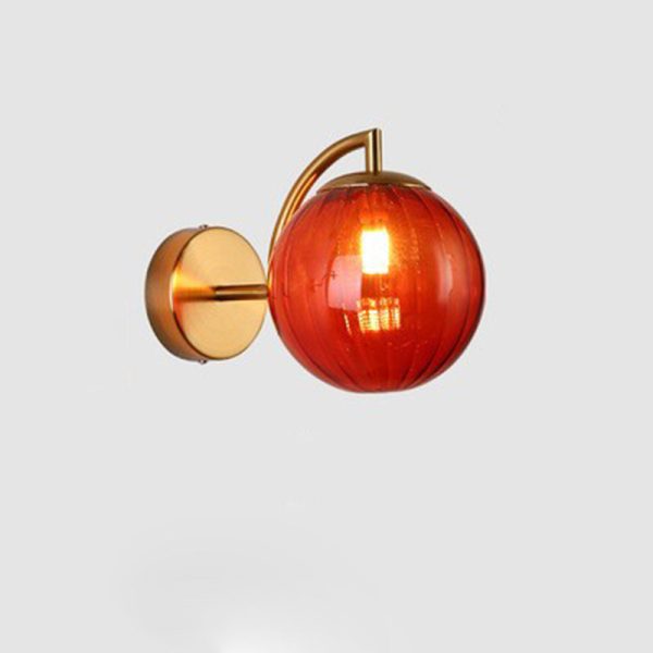 Contemporary Nordic Macaron Cone Cup Shape Glass Ball Iron Aluminum 1-Light Wall Sconce Lamp For Living Room - Image 22