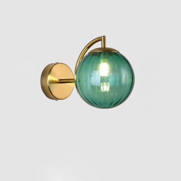 Contemporary Nordic Macaron Cone Cup Shape Glass Ball Iron Aluminum 1-Light Wall Sconce Lamp For Living Room - Image 23