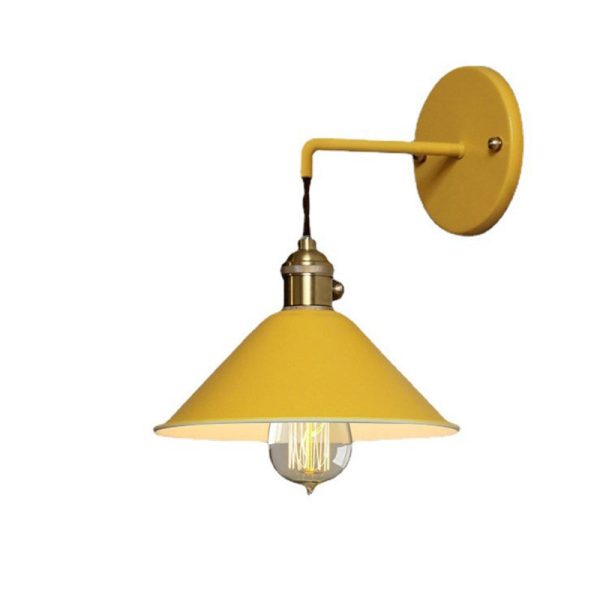 Contemporary Nordic Macaron Cone Cup Shape Glass Ball Iron Aluminum 1-Light Wall Sconce Lamp For Living Room - Image 16