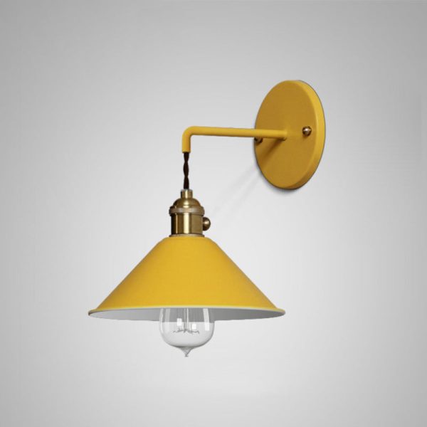 Contemporary Nordic Macaron Cone Cup Shape Glass Ball Iron Aluminum 1-Light Wall Sconce Lamp For Living Room - Image 15